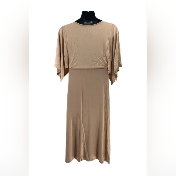 GODDESS DRESS G by Giuliana EcoLuxe Knit Dress Sand 1xp 1x Petite SO SOFT! - Picture 3 of 6